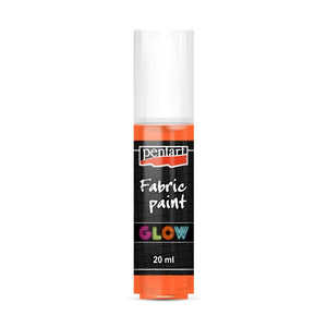 Konturenfarbe Glow in the dark 20ml für Textil - orange - Bastelschachtel - Konturenfarbe Glow in the dark 20ml für Textil - orange