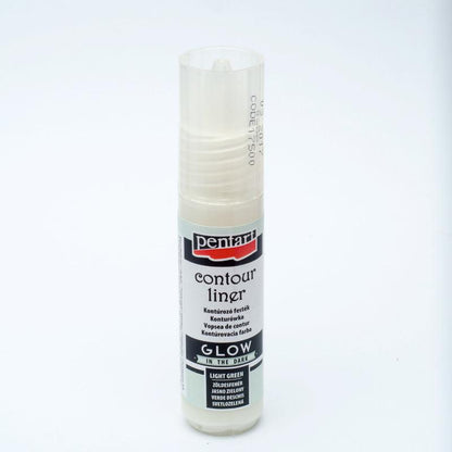 Konturenfarbe Glow in the dark 20ml - hellgrün - Bastelschachtel - Konturenfarbe Glow in the dark 20ml - hellgrün Pentart Farbe