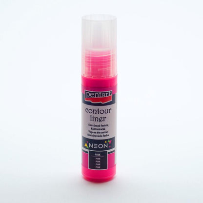 Konturenfarbe neon 20ml - pink - Bastelschachtel - Konturenfarbe neon 20ml - pink Pentart Farbe