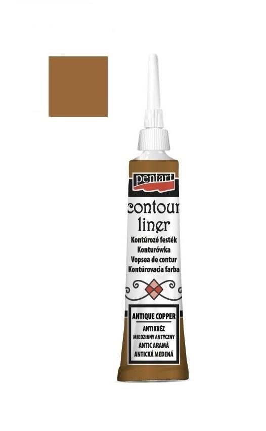 Pentart Konturenfarbe universell - antikkupfer