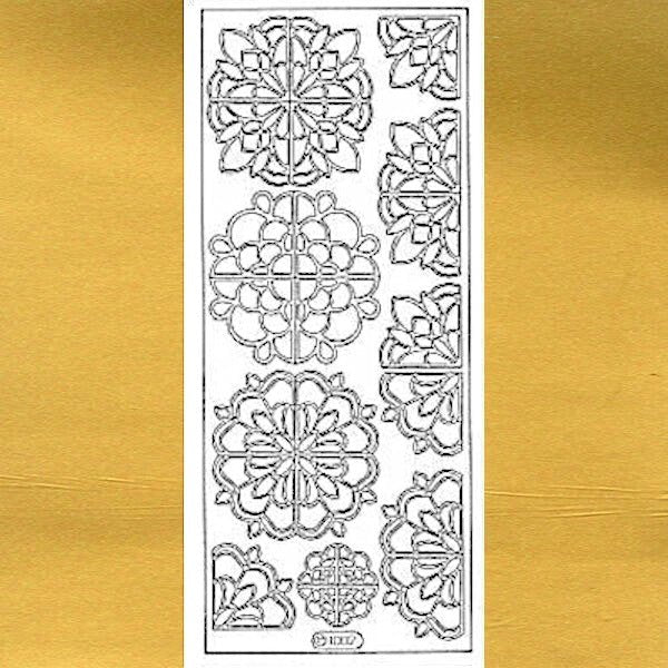 Konturensticker - Fancy corners gold - Bastelschachtel