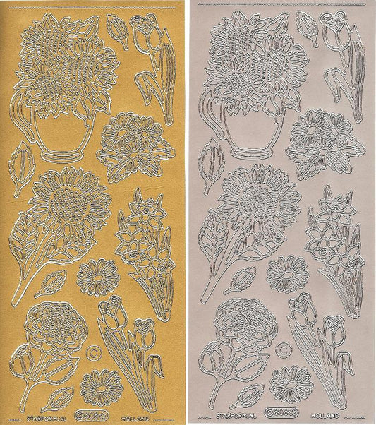 Konturensticker - Gartenblumen - Bastelschachtel - Konturensticker - Gartenblumen