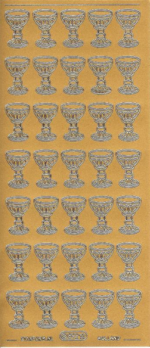 Konturensticker - Kelch, gold - Bastelschachtel - Konturensticker - Kelch, gold