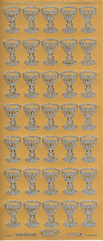 Konturensticker - Kelch, gold