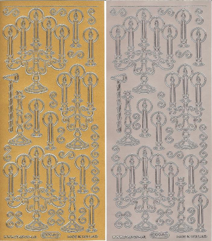 Konturensticker - Kerzenhalter - Bastelschachtel