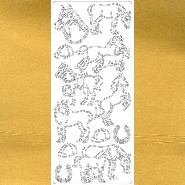 Konturensticker - Pferdesport - Bastelschachtel