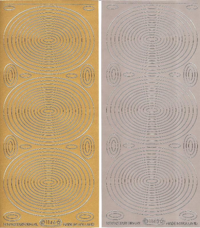 Konturensticker - Rahmen, oval - Bastelschachtel