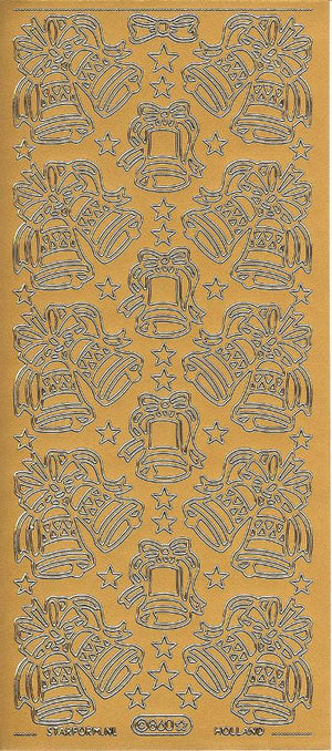 Konturensticker - Weihnachtsglocke, gold - Bastelschachtel - Konturensticker - Weihnachtsglocke, gold