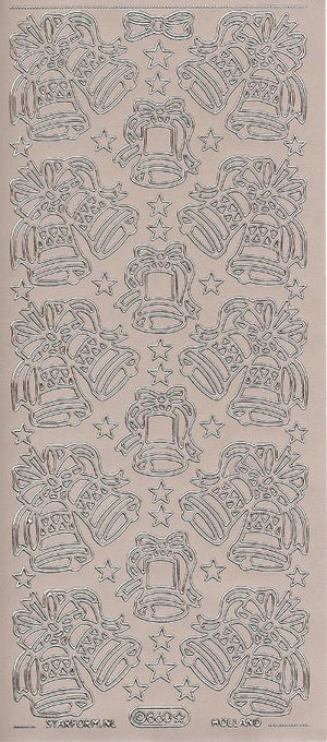 Konturensticker - Weihnachtsglocke, silber - Bastelschachtel - Konturensticker - Weihnachtsglocke, silber
