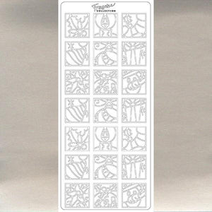 Konturensticker - Weihnachtsmarke, silber - Bastelschachtel - Konturensticker - Weihnachtsmarke, silber