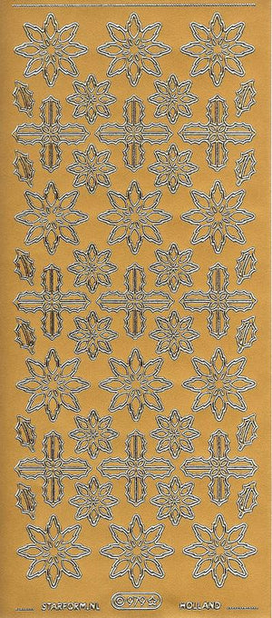 Konturensticker - Weihnachtsstern, gold - Bastelschachtel - Konturensticker - Weihnachtsstern, gold