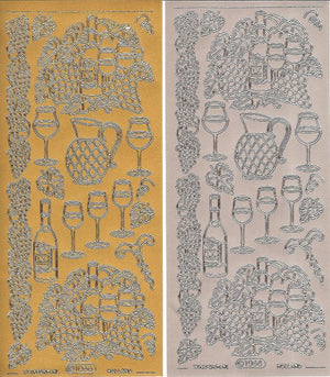 Konturensticker - Weinprobe - Bastelschachtel - Konturensticker - Weinprobe