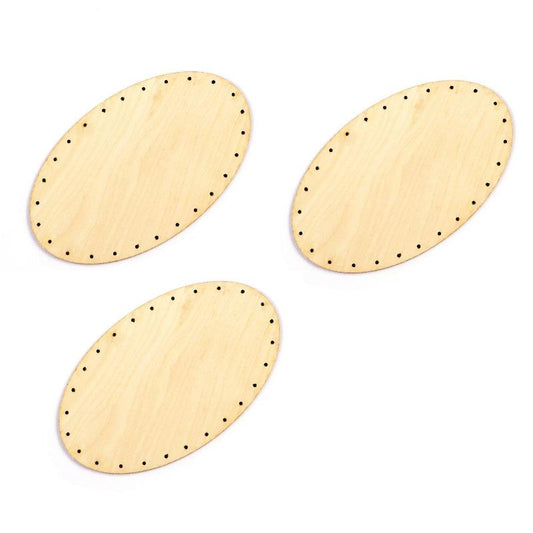 Korbboden Set oval, 10,5x17,5cm für Peddigrohr 2mm - 3St. - Bastelschachtel - Korbboden Set oval, 10,5x17,5cm für Peddigrohr 2mm - 3St.