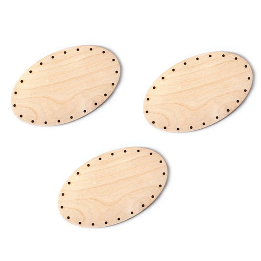 Korbboden Set oval, 10,5x17,5cm für Peddigrohr 3mm - 3St. - Bastelschachtel - Korbboden Set oval, 10,5x17,5cm für Peddigrohr 3mm - 3St.