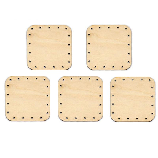 Korbboden Set Quadrat, 9x9cm, 5St. für Peddigrohr 3mm - Bastelschachtel - Korbboden Set Quadrat, 9x9cm, 5St. für Peddigrohr 3mm