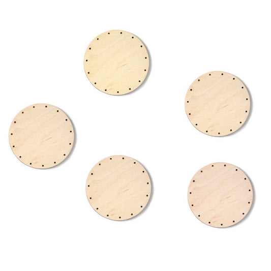Korbboden Set rund, Ø 11cm für Peddigrohr 2mm - 5St. - Bastelschachtel - Korbboden Set rund, Ø 11cm für Peddigrohr 2mm - 5St.