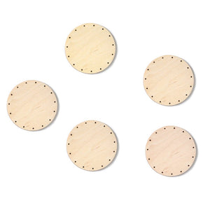 Korbboden Set rund, Ø 11cm für Peddigrohr 2mm - 5St. - Bastelschachtel - Korbboden Set rund, Ø 11cm für Peddigrohr 2mm - 5St.