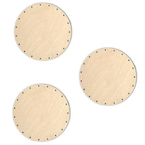Korbboden Set rund, Ø 16cm für Peddigrohr 3mm - 3St. - Bastelschachtel