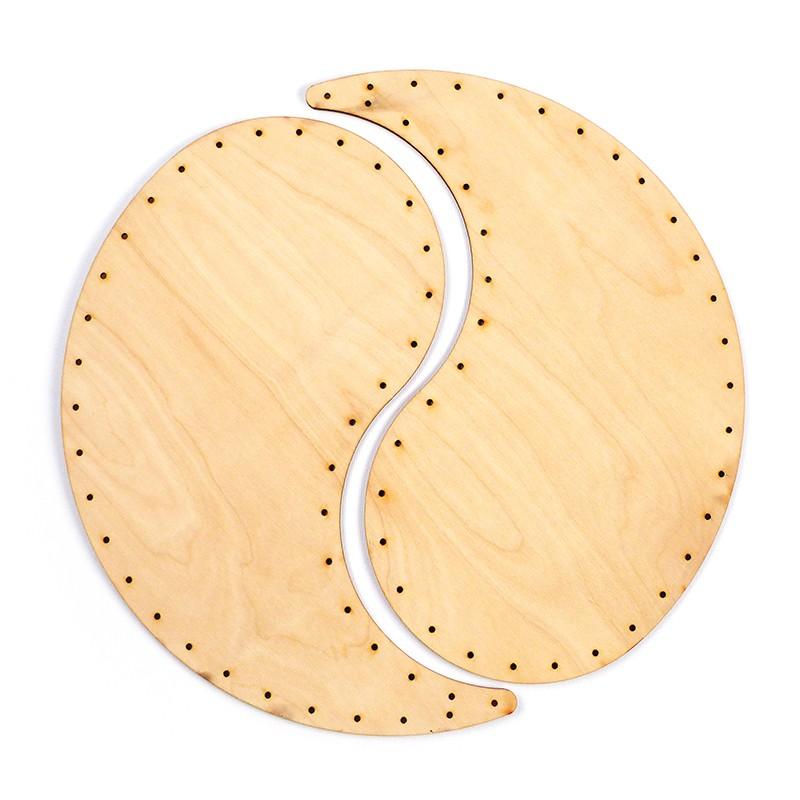 Korbboden Set yin-yang für Peddigrohr 2mm, 2 Paar - Bastelschachtel - Korbboden Set yin-yang für Peddigrohr 2mm, 2 Paar