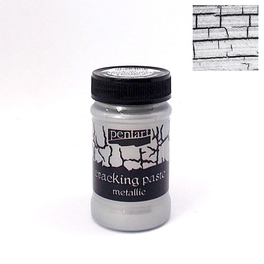 Krakelierpaste metallic 100ml - silber - Bastelschachtel - Krakelierpaste metallic 100ml - silber