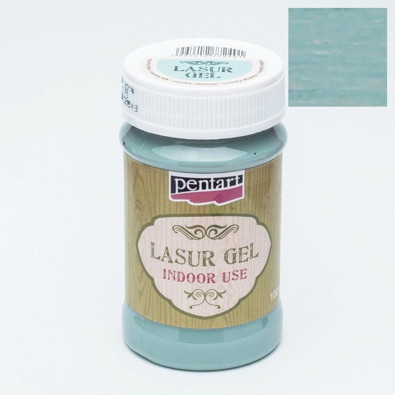 Pentart Lasurgel für Innenbereich 100ml - country blau - Bastelschachtel - Pentart Lasurgel für Innenbereich 100ml - country blau Pentart Farbe