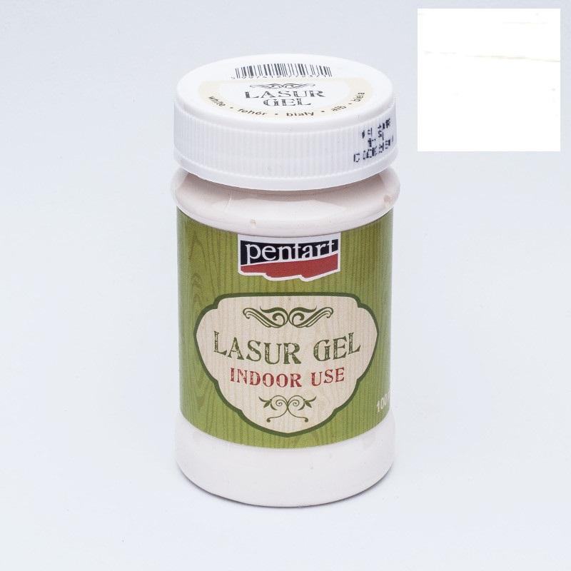 Pentart Lasurgel für Innenbereich 100ml - weiß - Bastelschachtel - Pentart Lasurgel für Innenbereich 100ml - weiß