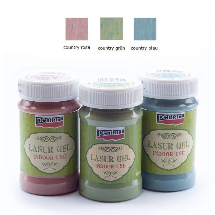 Pentart Lasurgel für Innenbereich 3x100ml - Set 1.