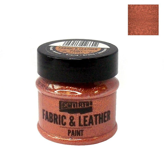 Pentart Textil- und Lederfarbe 50ml - glitter bronze - Bastelschachtel - Pentart Textil- und Lederfarbe 50ml - glitter bronze