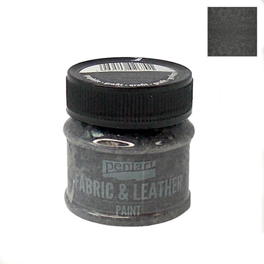 Pentart Textil- und Lederfarbe 50ml - glitter grafit - Bastelschachtel - Pentart Textil- und Lederfarbe 50ml - glitter grafit