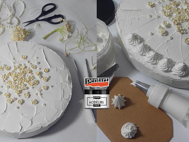 Pentart Leichte Modellierpaste 150ml - Bastelschachtel - Pentart Leichte Modellierpaste 150ml
