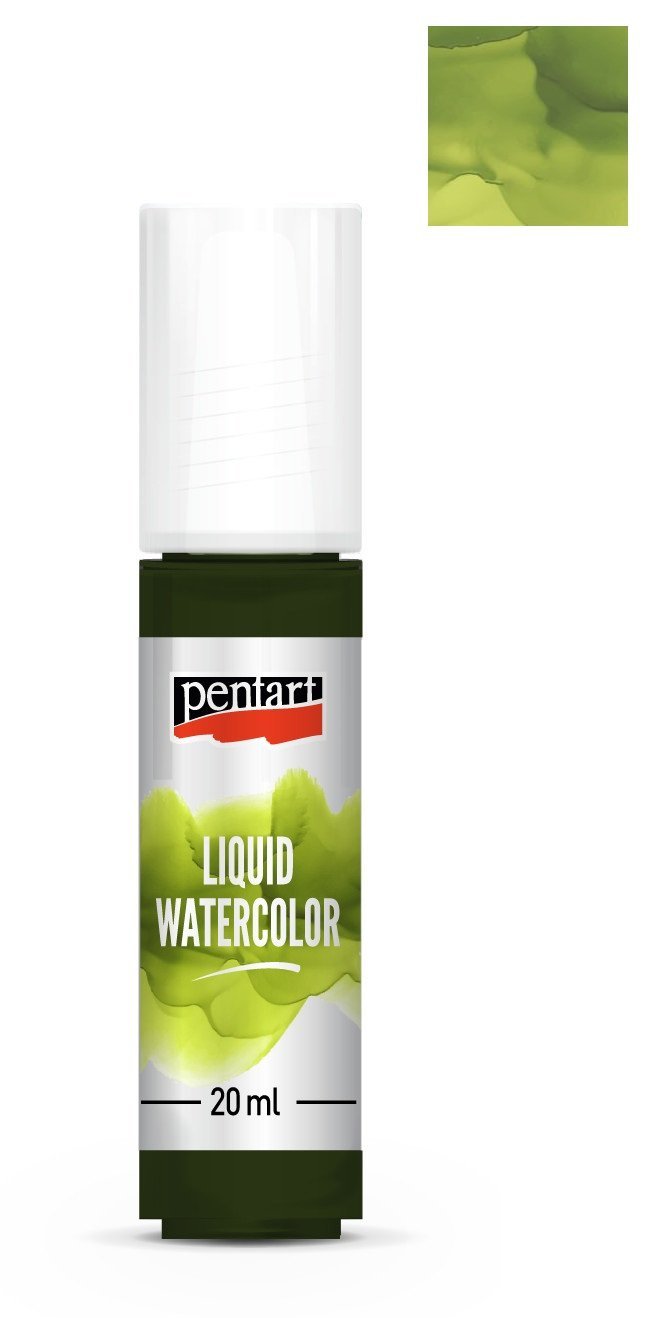 Liquid watercolor 20ml - apfelgrün - Bastelschachtel - Liquid watercolor 20ml - apfelgrün