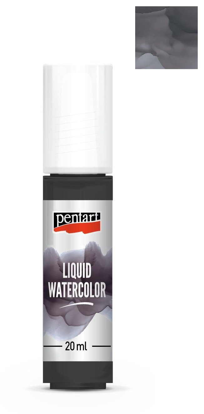 Pentart Liquid watercolor 20ml - schwarz