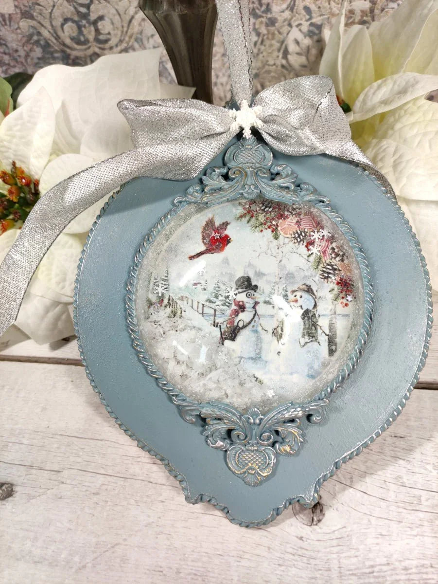 MDF Holzrahmen ornament, groß - Bastelschachtel