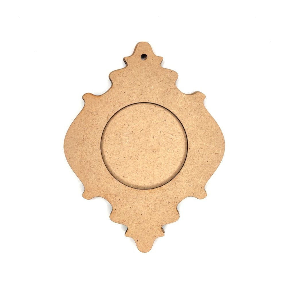 MDF Holzrahmen ornament, klein - Bastelschachtel