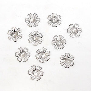 Metall Dekoelement - Blume 2,8cm - Bastelschachtel - Metall Dekoelement - Blume 2,8cm