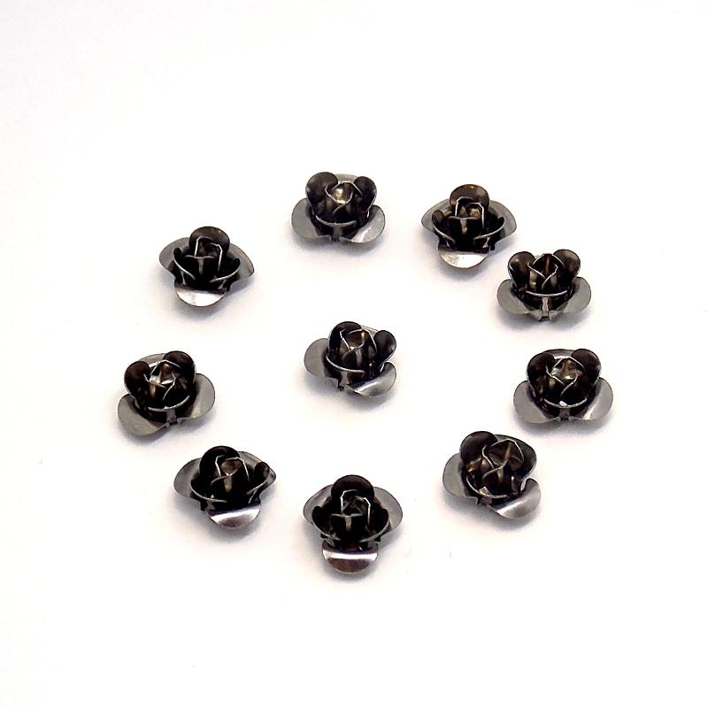 Metall Dekoelement - Rose 1,2cm - Bastelschachtel