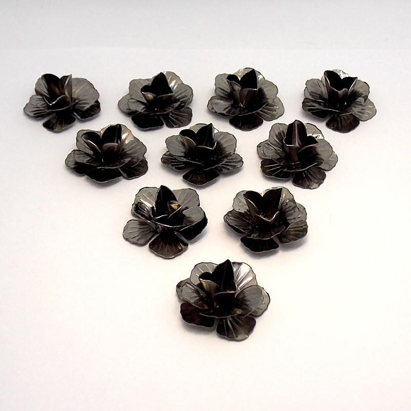 Metall Dekoelement - Rose 3cm - Bastelschachtel - Metall Dekoelement - Rose 3cm