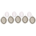 Metall Medaillon - Gotik - 30x40mm, silber, 5 Stück - Bastelschachtel