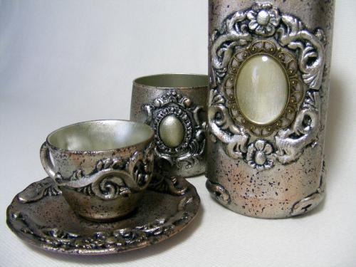 Metall Medaillon - Renaissance - 30x40mm, bronze - Bastelschachtel