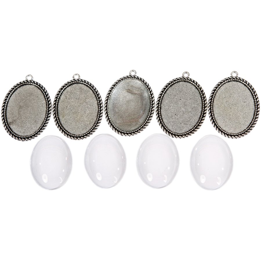 Metall Medaillon - Sailor - 30x40mm, silber - Bastelschachtel - Metall Medaillon - Sailor - 30x40mm, silber