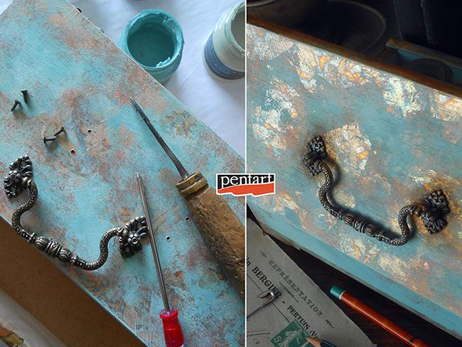 Metall Schubladenknauf rund - 5 Stück - Bastelschachtel