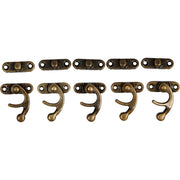 Metall Verschluss mit Riegel bronze - 5 Stück - Bastelschachtel