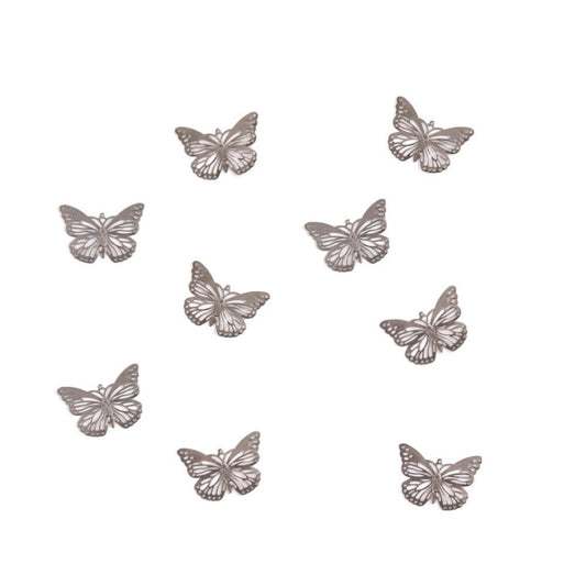 Metall Dekoelement - Schmetterling flach, klein - Bastelschachtel - Metall Dekoelement - Schmetterling flach, klein