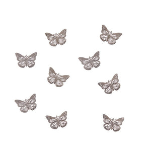 Metall Dekoelement - Schmetterling flach, klein - Bastelschachtel - Metall Dekoelement - Schmetterling flach, klein