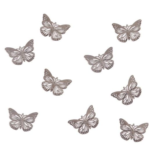 Metall Dekoelement - Schmetterling flach, groß - Bastelschachtel - Metall Dekoelement - Schmetterling flach, groß