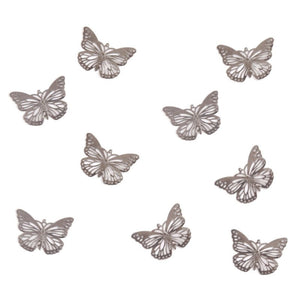 Metall Dekoelement - Schmetterling flach, groß - Bastelschachtel - Metall Dekoelement - Schmetterling flach, groß