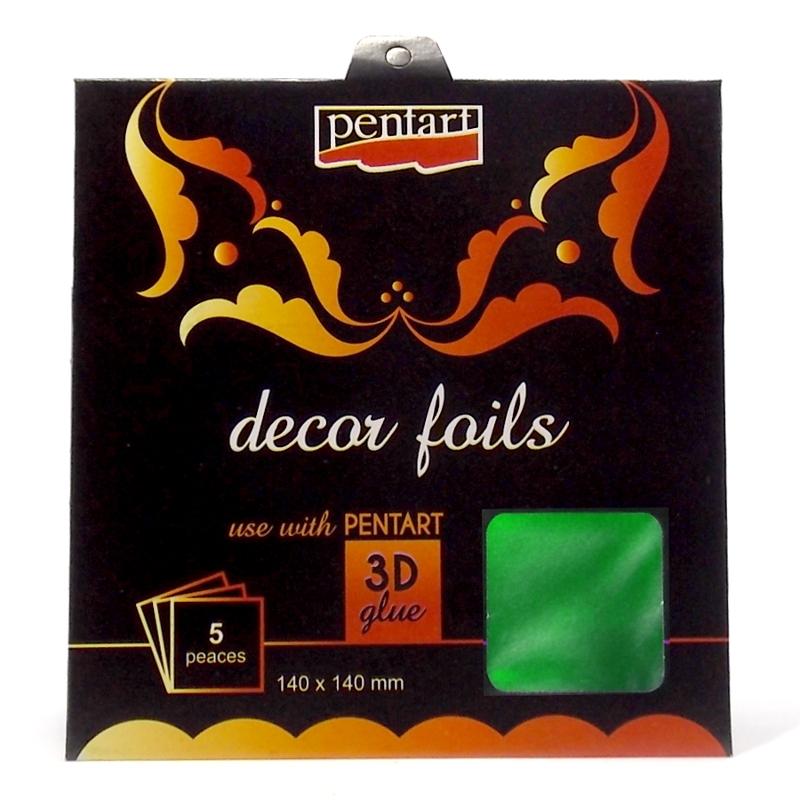 Metallfolien Set 14x14cm - grün - Bastelschachtel
