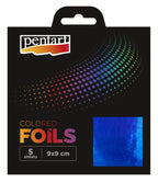 Metallfolien Set 9x9cm - dunkel blau - Bastelschachtel