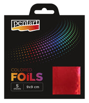 Metallfolien Set 9x9cm - rot - Bastelschachtel