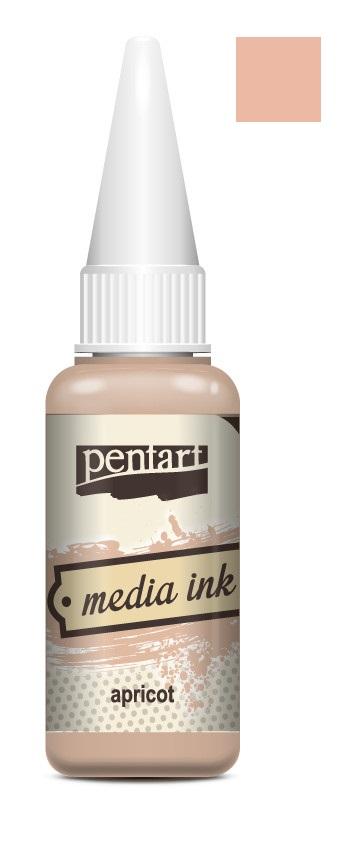 Pentart Mixed Media Tinte 20ml - apricot - Bastelschachtel - Pentart Mixed Media Tinte 20ml - apricot